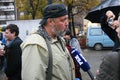 Dmitry Muratov interviews after the rally in