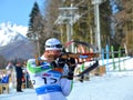 Dmitry Yaroshenko competes in IBU Regional Cup in Sochi Royalty Free Stock Photo