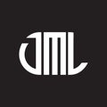 DML letter logo design on black background. DML creative initials letter logo concept. DML letter design Royalty Free Stock Photo