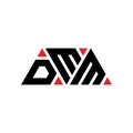 DMM triangle letter logo design with triangle shape. DMM triangle logo design monogram. DMM triangle vector logo template with red Royalty Free Stock Photo