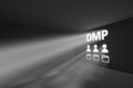 DMP rays volume light concept 3d Royalty Free Stock Photo