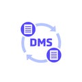 DMS icon on white, vector Royalty Free Stock Photo