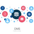 DMS trendy circle template with simple Royalty Free Stock Photo