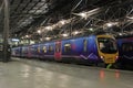 Dmu in Leeds station with Manchester train. Royalty Free Stock Photo