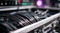DMX Cables and Lighting Hardware Shown in Detail During Setup for a Technical Event in a Venue Royalty Free Stock Photo