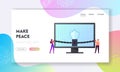 DMZ or VPN Landing Page Template. Demilitarized Zone, Virtual Private Network, Data Security