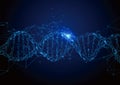 DNA abstract graphics, and the things of points and lines. Royalty Free Stock Photo