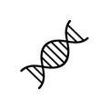 DNA abstract strand symbol set. Vector illustration.