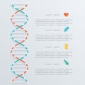 DNA banner, science infographics. Illustration contains transparency and blending effects, eps 10