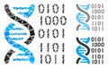 DNA binary code Mosaic Icon of Tuberous Items