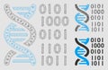 DNA Binary Code Vector Mesh Carcass Model and Triangle Mosaic Icon Royalty Free Stock Photo