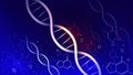 DNA biochemistry concept blue colour background vector