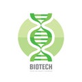 DNA BioTechnology - vector logo template concept illustration. Medical science creative symbol. Human biological genetic structure