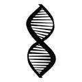 DNA black icon on white background