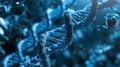DNA Blue Helix - AI Generated Royalty Free Stock Photo