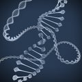 DNA chain abstract 3d rendering Royalty Free Stock Photo