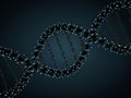 DNA chain. Abstract scientific background. 3D rendering Royalty Free Stock Photo