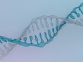 DNA chain. Abstract scientific background. 3D rendering Royalty Free Stock Photo