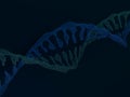 DNA chain. Abstract scientific background. 3D rendering Royalty Free Stock Photo