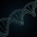 DNA chain. Abstract scientific background. 3D rendering Royalty Free Stock Photo