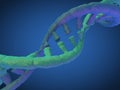 DNA chain. Abstract scientific background. 3D rendering