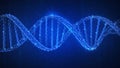 DNA chain futuristic hud banner. Royalty Free Stock Photo