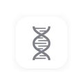 Dna chain icon, genetics, gene research