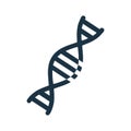 Dna, chain, molecule icon. Simple editable vector design isolated on a white background Royalty Free Stock Photo