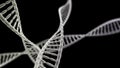 DNA chains on the black background Royalty Free Stock Photo