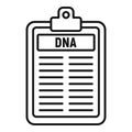 Dna checkboard icon, outline style