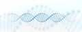 DNA chromosome banner concept. Science technology vector background for biomedical, health, chemistry design. 3D style Royalty Free Stock Photo