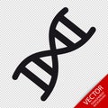Dna Chromosome Icon - Vector Illustration - Isolated On Transparent Background