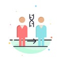 Dna, Cloning, Patient, Hospital, Health Abstract Flat Color Icon Template