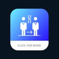 Dna, Cloning, Patient, Hospital, Health Mobile App Button. Android and IOS Glyph Version