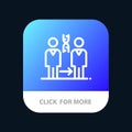 Dna, Cloning, Patient, Hospital, Health Mobile App Button. Android and IOS Line Version