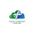 DNA Cloud logo vector design template-vector Royalty Free Stock Photo