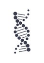 DNA Deoxyribonucleic Acid Chain Logo Design Icon