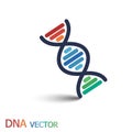 DNA ( Deoxyribonucleic acid ) symbol ( Double strand DNA )