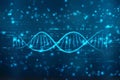 DNA digital illustration in medical abstract background Royalty Free Stock Photo