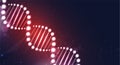 DNA digital, sequence, code structure with glow. Science concept and nano technology background. vector design Royalty Free Stock Photo