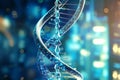 DNA in the Distant Future: A Closeup Look at the Blue Helix Royalty Free Stock Photo