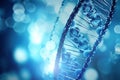 DNA in the Distant Future: A Closeup Look at the Blue Helix Royalty Free Stock Photo
