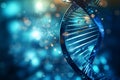 DNA in the Distant Future: A Closeup Look at the Blue Helix Royalty Free Stock Photo