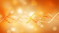 Dna double helix abstract background in orange hues Royalty Free Stock Photo