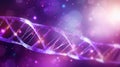Dna double helix abstract background in purple tones Royalty Free Stock Photo