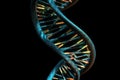 dna double helix, with complementary base pairs and bases visible Royalty Free Stock Photo