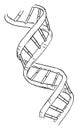 DNA Double Helix, Science Vector Cartoon Illustration Royalty Free Stock Photo