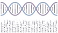 DNA double helix with sequencing bands vector illustration background
