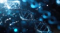 Dna double helix strand representing genetics and biology research Royalty Free Stock Photo