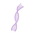 DNA double helix, vector flat hand drawn style illustration on white background Royalty Free Stock Photo